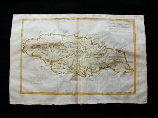 1770 Bonne - Orig.  Map Of Central America,  Caribbean,  Jamaica,  Kingston,  Negril