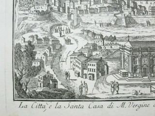 LA CITTA ' E LA SANTA CASA DI LORETO NELLA MARCA D ' ANCONA 1757 SALMON ORIGINALE 2