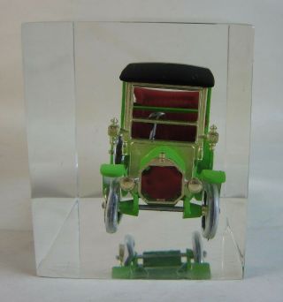 Vint Matchbox Models of Yesteryear Y - 3 1910 Benz Limousine Lucite Paperweight 2