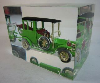 Vint Matchbox Models of Yesteryear Y - 3 1910 Benz Limousine Lucite Paperweight 5