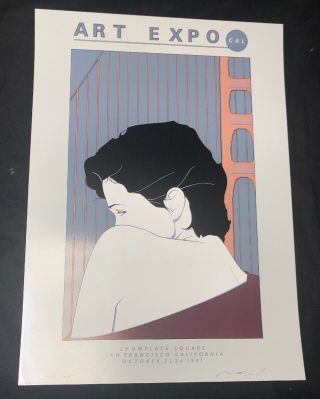 Patrick Nagel,  Art Expo Cal Poster San Fran - Hand Signed And Numbered 249/275