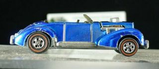 Vintage 1970 Hot Wheels Redline Classic Cord In Blue