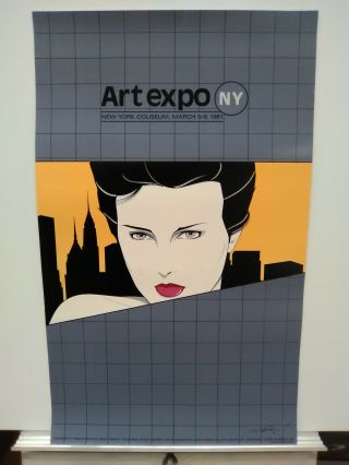 Rare Patrick Nagel 17x28 Art Expo Ny Limited Ed.  Lithograph Print Poster 1981