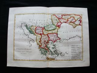 1789 Bonne - Rare Map Of Turkey In Europe,  Greece,  Balkans,  Macedonia,  Bulgaria