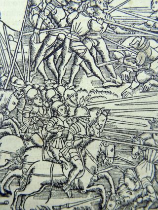 1514 LIVY - POST INCUNABULA woodcut BATTLE SCENE - Publius Decius Mus 5
