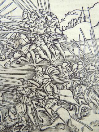1514 LIVY - POST INCUNABULA woodcut BATTLE SCENE - Publius Decius Mus 6