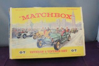 Matchbox Gift Set G - 7 Veteran & Vintage Set Models Of Yesteryear