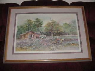 Jack C Deloney Dixie Morning Limited Edition Framed Print 327/950 Signed 26,  X16,