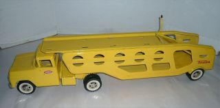 VINTAGE 1960 ' S TONKA PRESSED STEEL CAR CARRIER/HAULER 4