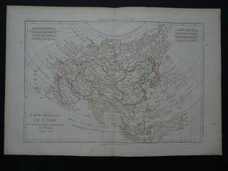 1781 Bonne Grenet Atlas Map Asia - Carte Generale De L 