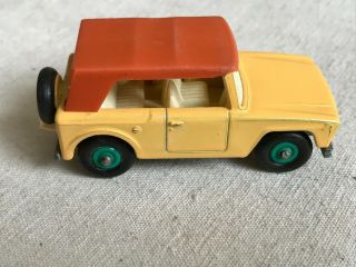 1969 Lesney Matchbox 18 E Field Car Yellow W/ Rare Green Hubs; England,  Excel