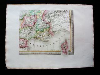 1824 Vivien - " Huge Folio Map " 3° Sheet: France South - East,  Lyon Cote D 