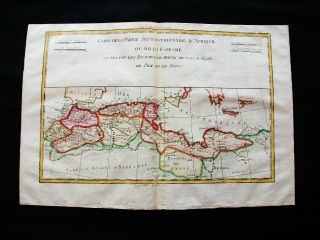 1770 Bonne - Map Of Africa North,  Marocco,  Mediterranean Sea,  Barbarie