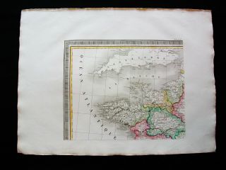 1824 Vivien - " Huge Folio Map " 2° Sheet France North - West,  Brittany Rennes Biscay
