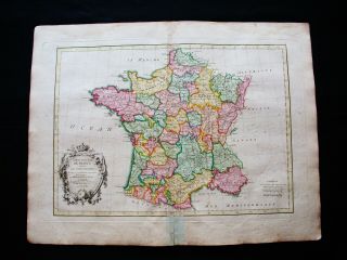 1778 Zannoni - Rare Map: France,  Paris,  Brittany,  Lyon,  Cannes,  Cote D 