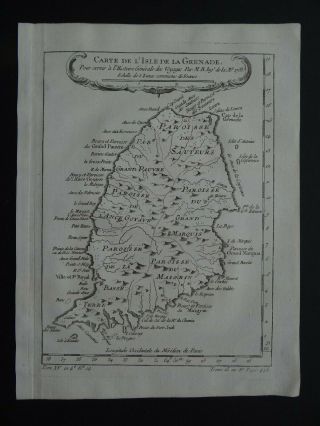 1758 Bellin Atlas Map Grenada - Carte L 