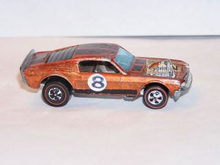 1971 Hot Wheels Redline Spoilers Boss Hoss Rare Orange Mustang All