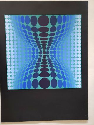 Victor Vasarely Signed Limited Edition S/n Silkscreen Serigraph