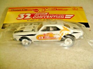 Hot Wheels Convention Dinner Rr Chevrolet 67 Camaro 427 White/black Tampo In Bag