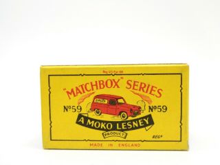 Box For 1958 Moko Lesney Matchbox No.  59 Ford 