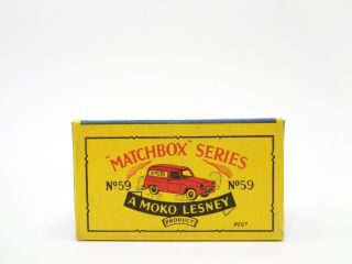 box for 1958 MOKO Lesney Matchbox No.  59 FORD ' SINGER ' VAN - - see photos & more bxs 3