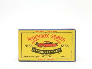 box for 1958 MOKO Lesney Matchbox No.  66 ' CITROEN DS19 ' - - - see photos & more boxes 4