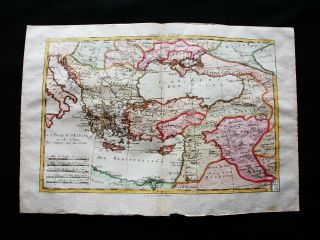 1770 Bonne - Orig.  Map Of Turkey In Europe & Asia,  Middle East,  Greece,  Balkans