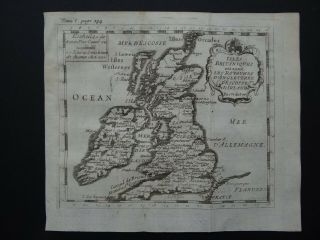 1721 De Fer Atlas Map British Isles - Isles Britanniques - England - Ireland Uk