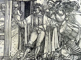 Hans Weiditz [1495 - 1537] 2 Woodcuts - Death Of A Foe / The Hope For Peace 1532