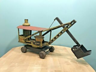 Antique Keystone Toys Steam Shovel With Tag
