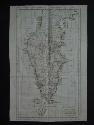 1770 Bellin Atlas Map Kamchatka - Carte Du Kamchatka - Laurent