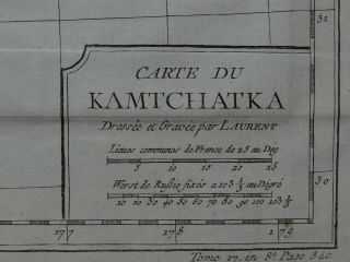 1770 BELLIN Atlas map KAMCHATKA - Carte du Kamchatka - Laurent 2