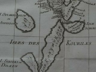 1770 BELLIN Atlas map KAMCHATKA - Carte du Kamchatka - Laurent 3
