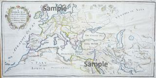 C 1760 Detailed Map Of The Roman Empire