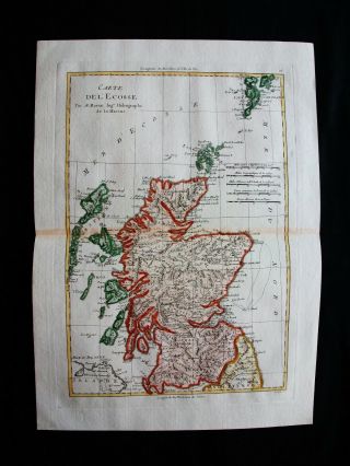 1789 Bonne - Rare Map: United Kingdom,  Uk,  Scotland,  Edinburgh,  Orkney & Shetland