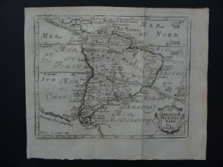 1721 De Fer Atlas Map South America - Amerique Meridionale