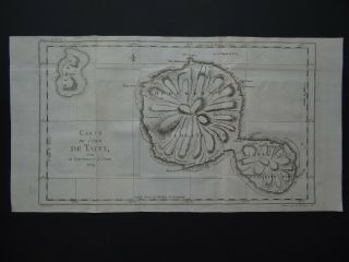 1769 Bellin Atlas Cook Map Tahiti - Carte L 