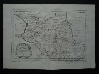 1754 Bellin Atlas Map Mexico - Carte De L 