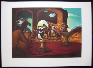 Dali " Slave Market " With Disappearing Bust Of Voltaire - Signed Lithograph,