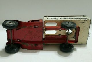 Vintage 1931 Metalcraft ' Goodrich Silvertown Tires ' Pressed Steel Tow Truck toy 8