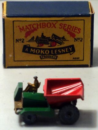 Dte Moko Lesney Matchbox Regular Wheels 2 - 1 Small Rear Dumper W/mw/ca Boxed