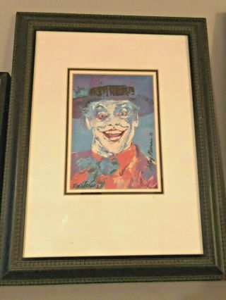 Leroy Neiman " The Joker " Framed Art Print Batman Jack Nicholson Dc Cert