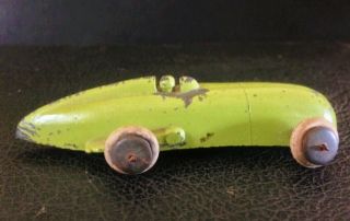 Very Rare Pre War Dinky 23 A Type 2 Racing Car In Obscure Light Green Colour