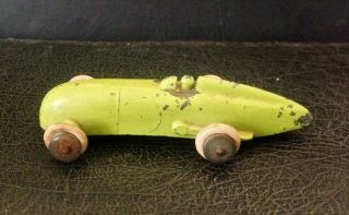VERY RARE PRE WAR DINKY 23 A TYPE 2 RACING CAR IN OBSCURE LIGHT GREEN COLOUR 2