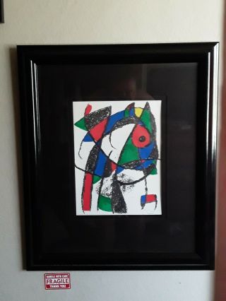 Joan Miro " Lithograph I / Plate I " Hand Signed Lithograph 1972 Mid Century Art