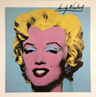 Andy Warhol Hand Signed Signature Marilyn Print W/ C.  O.  A.