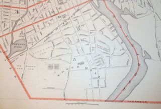 1891 Map City of Lawrence Merrimack Mass MA Old Massachusetts Vintage 2