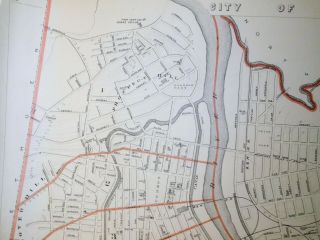 1891 Map City of Lawrence Merrimack Mass MA Old Massachusetts Vintage 5