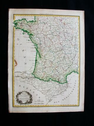 1810 Lapie - Rare Map: France South,  Lyon,  Cote D 
