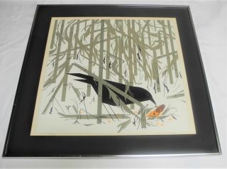 Charley Charles Harper " Crow In The Snow " Signed Limited Edition Serigraph